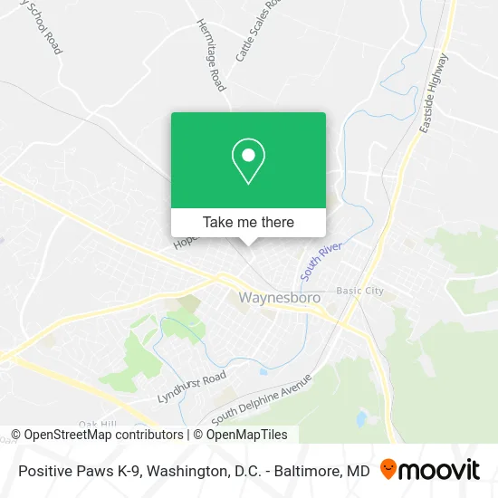 Positive Paws K-9 map