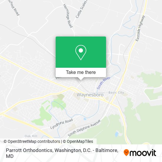 Parrott Orthodontics map