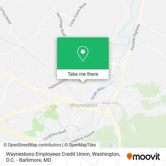 Waynesboro Employees Credit Union map