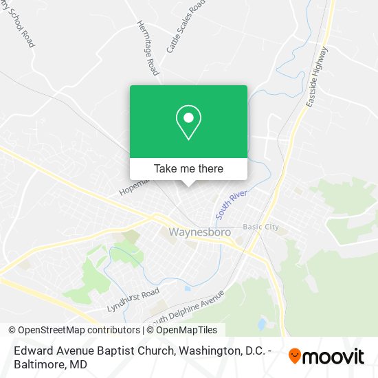 Edward Avenue Baptist Church map