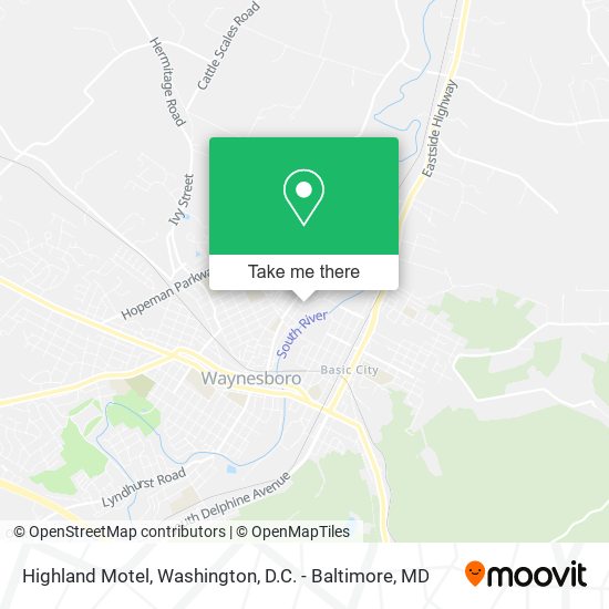 Mapa de Highland Motel
