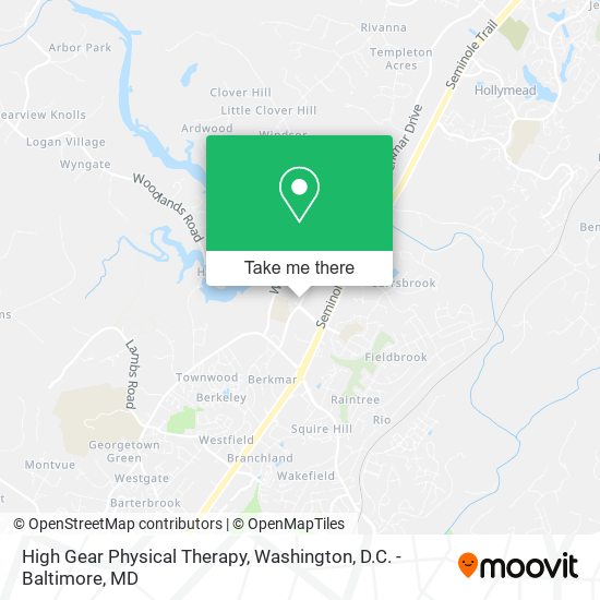 High Gear Physical Therapy map