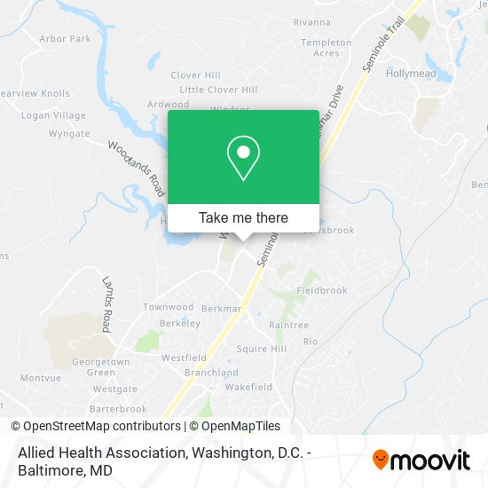 Allied Health Association map