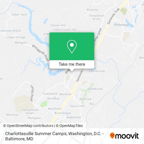 Mapa de Charlottesville Summer Camps