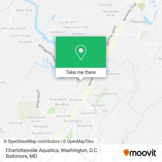 Charlottesville Aquatics map