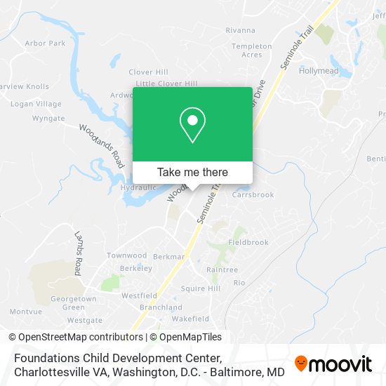 Foundations Child Development Center, Charlottesville VA map