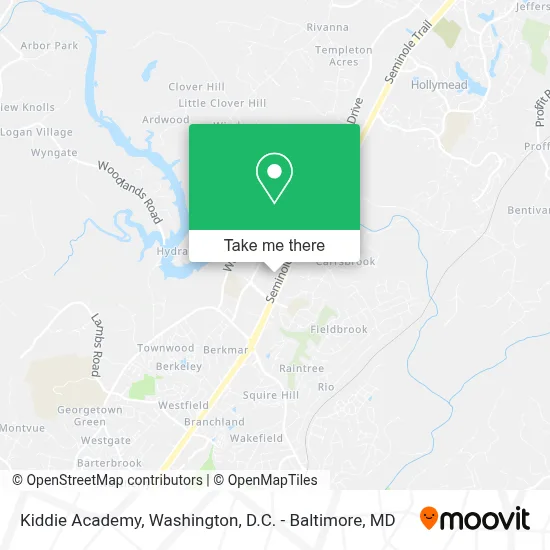 Kiddie Academy map