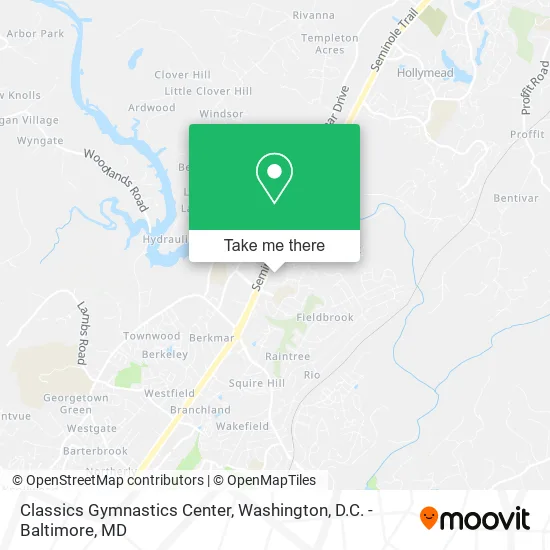 Classics Gymnastics Center map