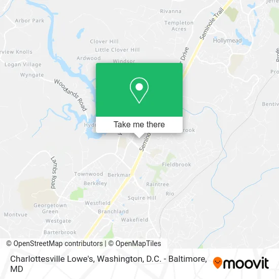 Charlottesville Lowe's map
