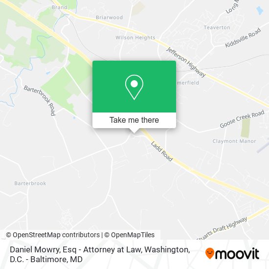 Daniel Mowry, Esq - Attorney at Law map