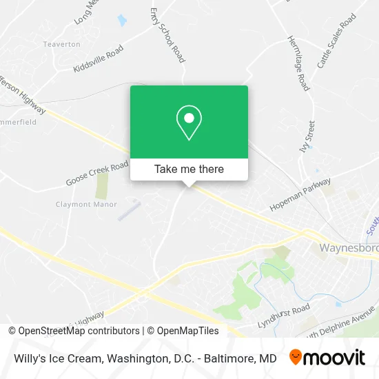 Willy's Ice Cream map