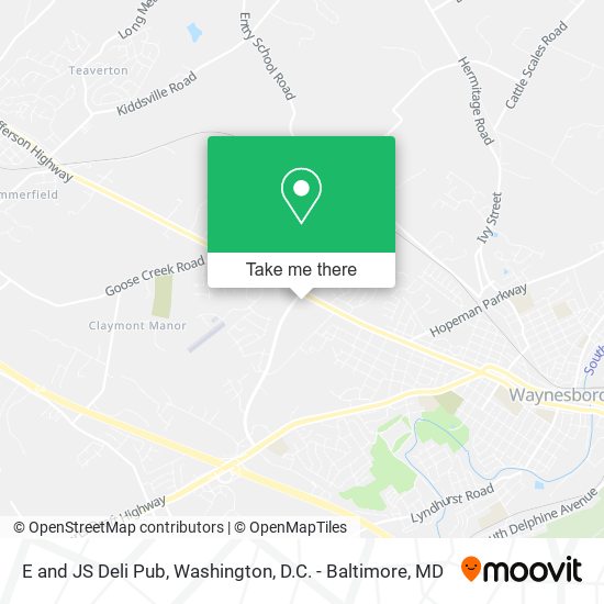 Mapa de E and JS Deli Pub