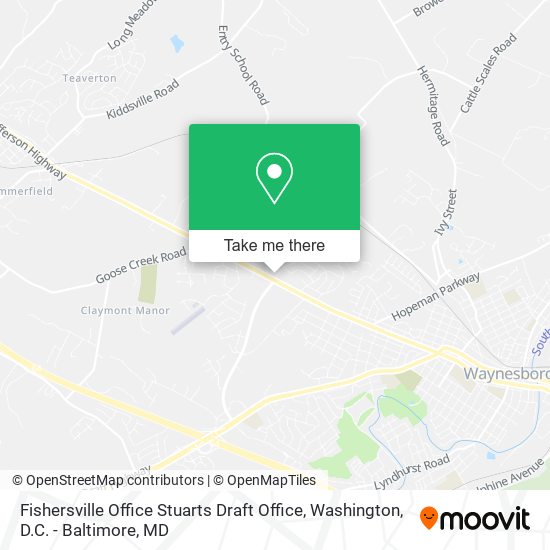 Fishersville Office Stuarts Draft Office map