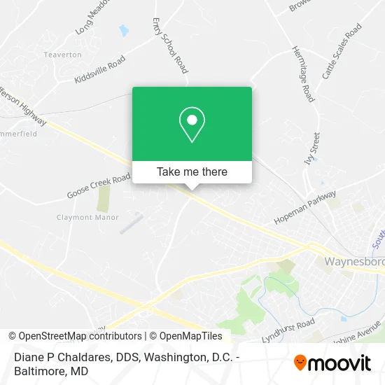 Diane P Chaldares, DDS map