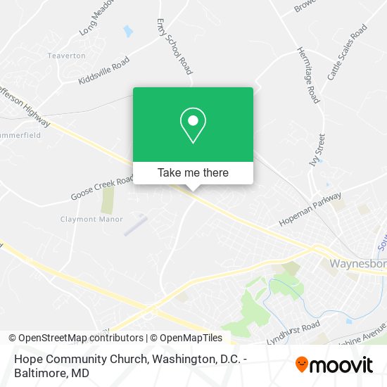 Hope Community Church map