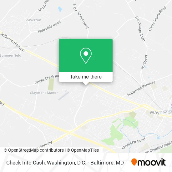 Check Into Cash map