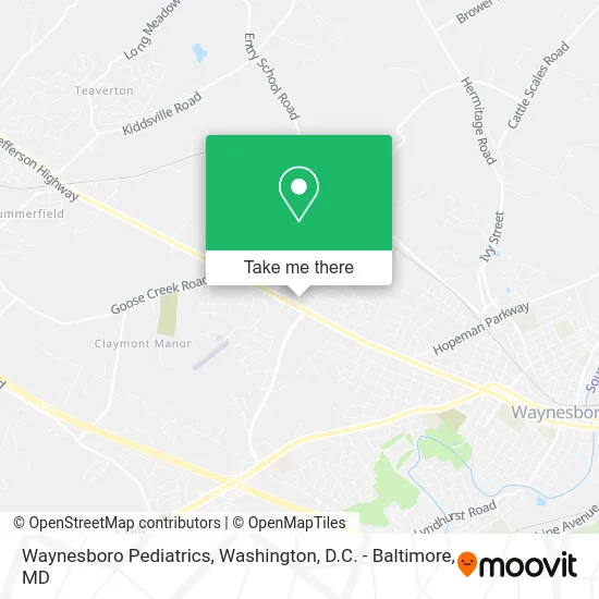 Waynesboro Pediatrics map