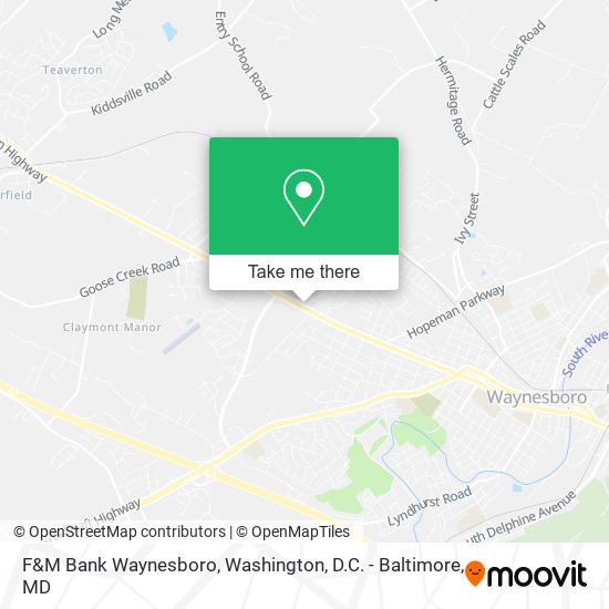 Mapa de F&M Bank Waynesboro