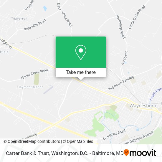 Mapa de Carter Bank & Trust