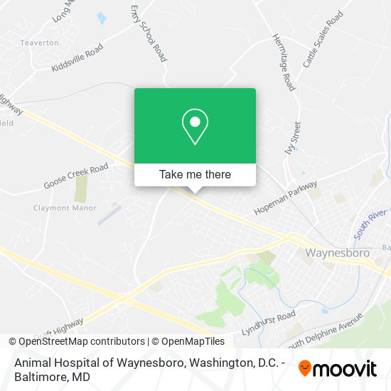 Animal Hospital of Waynesboro map