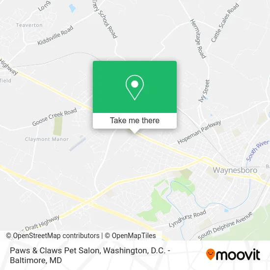 Paws & Claws Pet Salon map