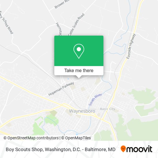 Mapa de Boy Scouts Shop