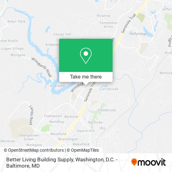 Better Living Building Supply map