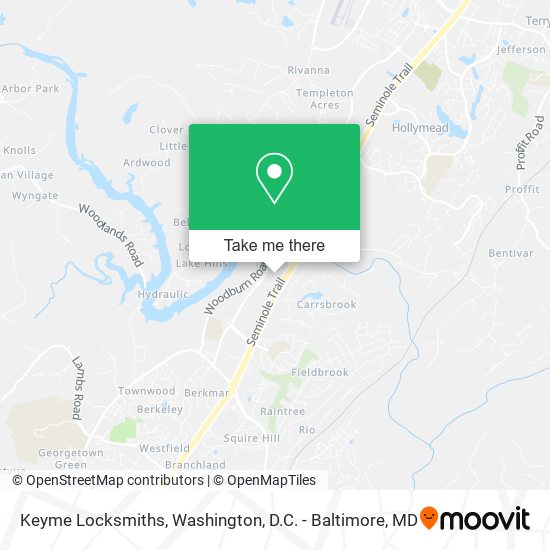 Keyme Locksmiths map
