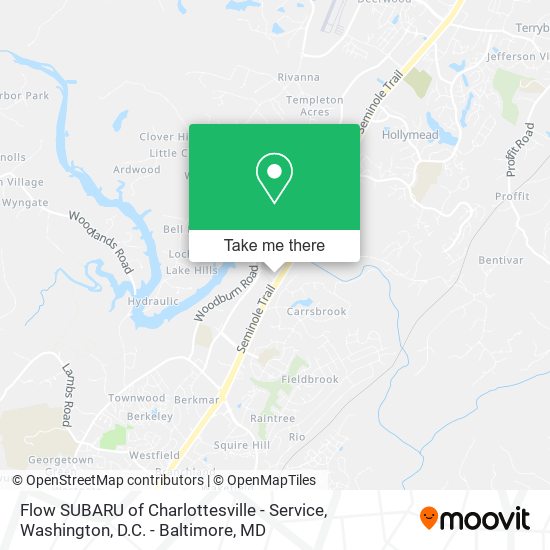 Flow SUBARU of Charlottesville - Service map