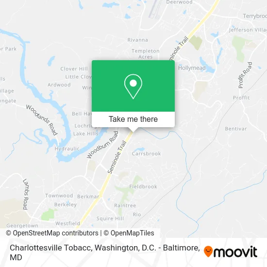 Charlottesville Tobacc map