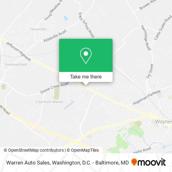 Warren Auto Sales map