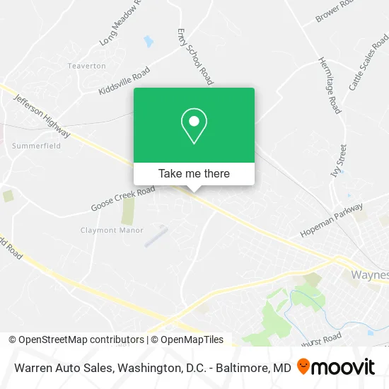 Warren Auto Sales map