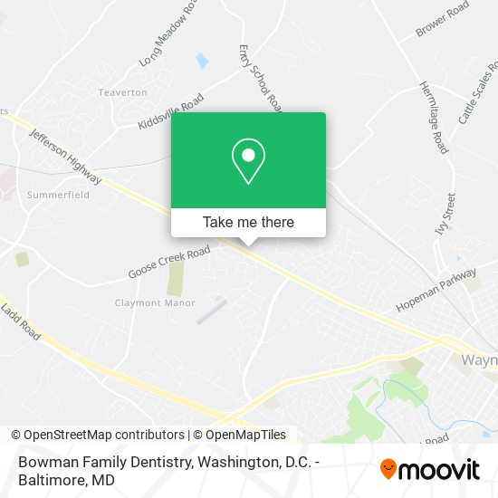Bowman Family Dentistry map