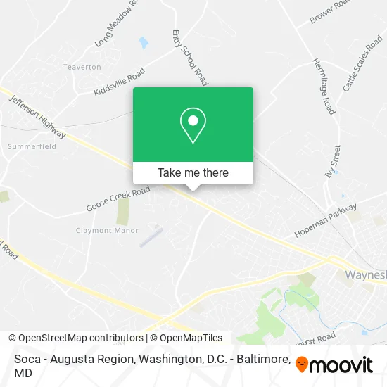 Soca - Augusta Region map