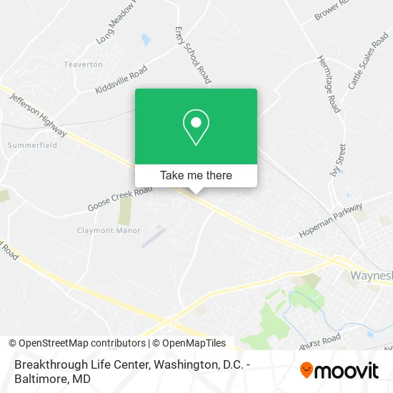 Breakthrough Life Center map