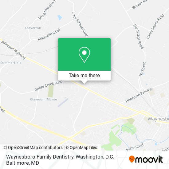 Mapa de Waynesboro Family Dentistry