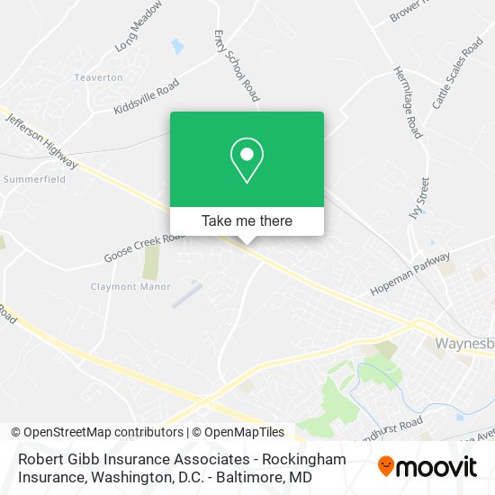 Robert Gibb Insurance Associates - Rockingham Insurance map