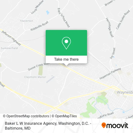 Baker L W Insurance Agency map