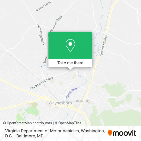 Virginia Department of Motor Vehicles map