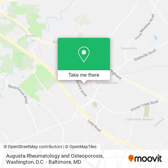 Augusta Rheumatology and Osteoporosis map