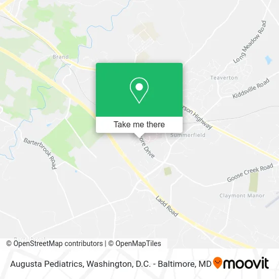 Augusta Pediatrics map