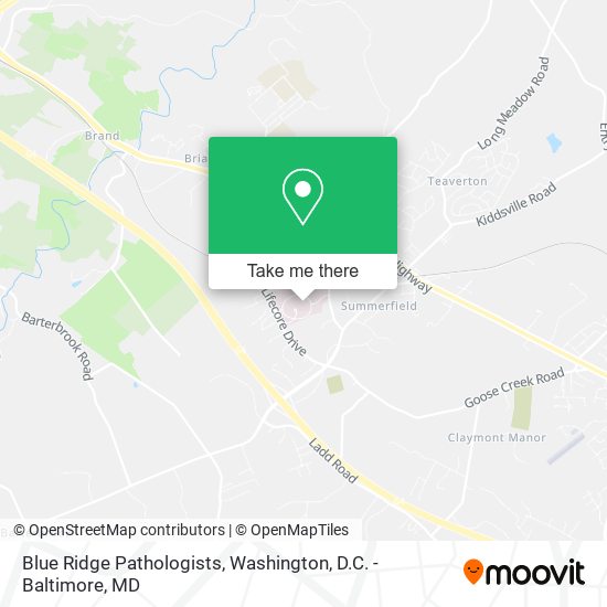 Blue Ridge Pathologists map