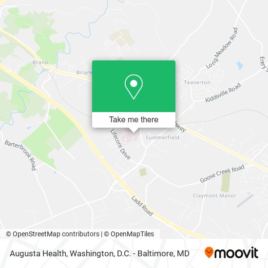 Augusta Health map