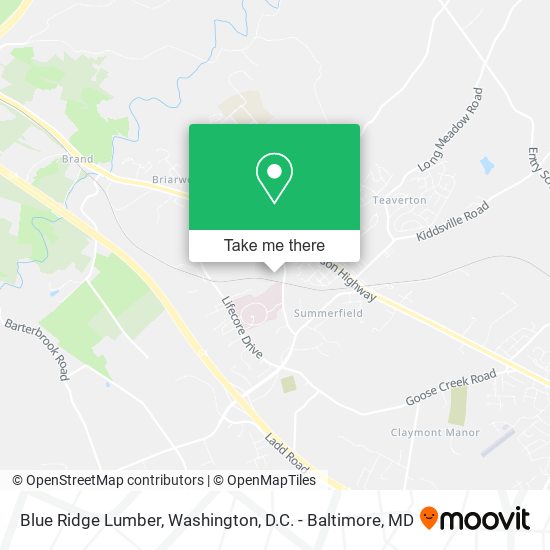 Blue Ridge Lumber map