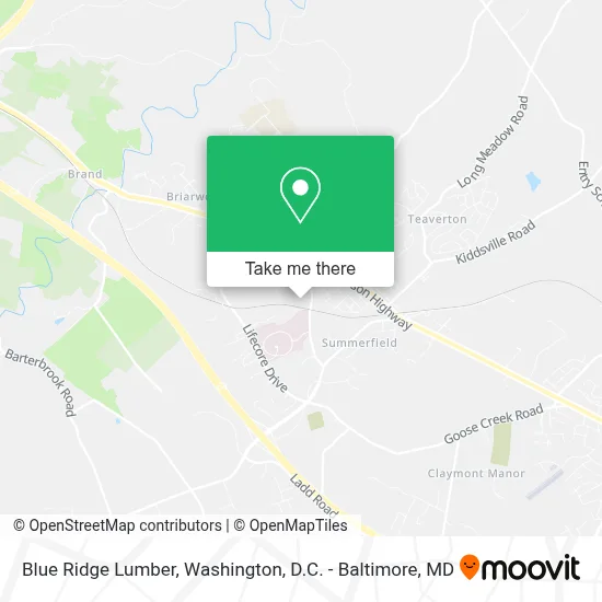 Blue Ridge Lumber map