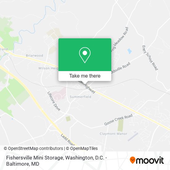 Mapa de Fishersville Mini Storage