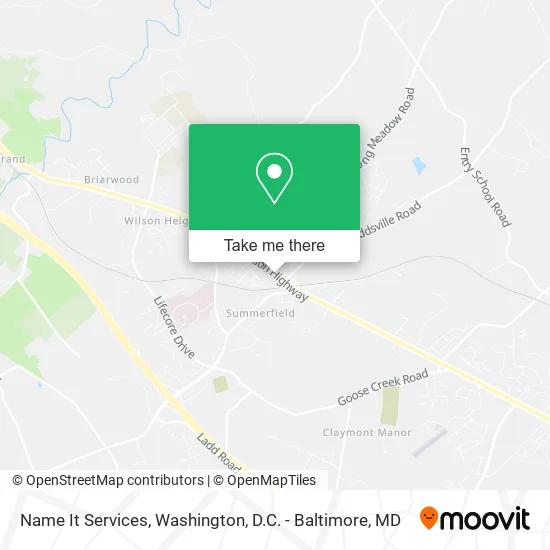 Name It Services map