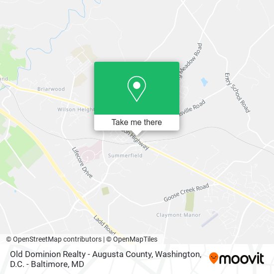 Mapa de Old Dominion Realty - Augusta County