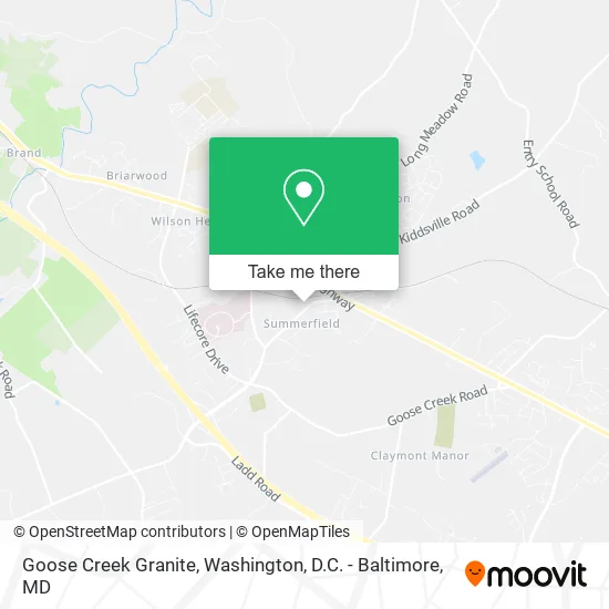 Goose Creek Granite map