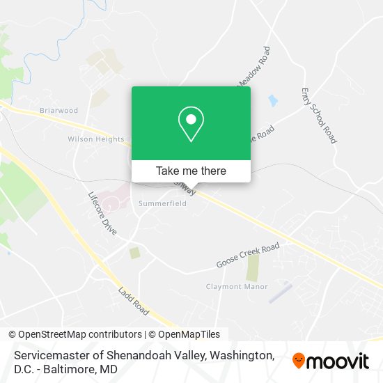 Servicemaster of Shenandoah Valley map